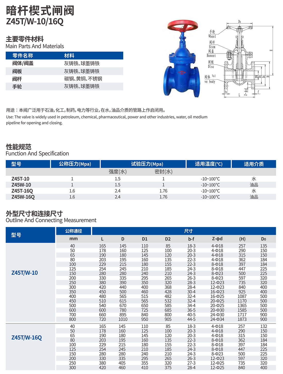 Шʽբ Z45T/W-10/16Q